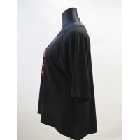 Ciepła trapezowa Tunika XXL z wydłużonym tyłem